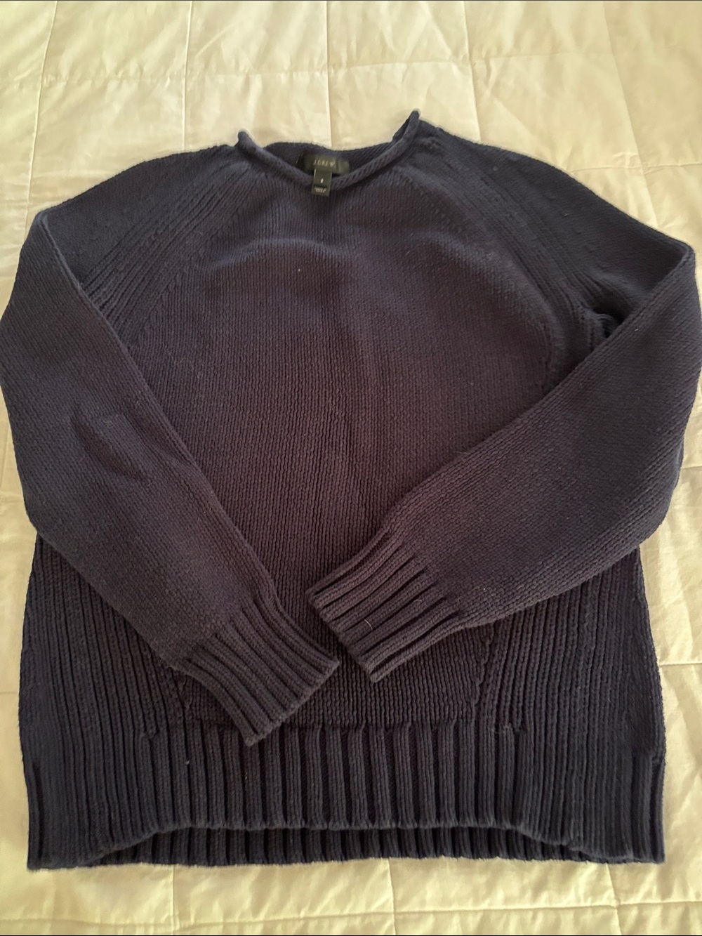 J. Crew women’s Sz small Dark Navy Crewneck roll neck Sweater